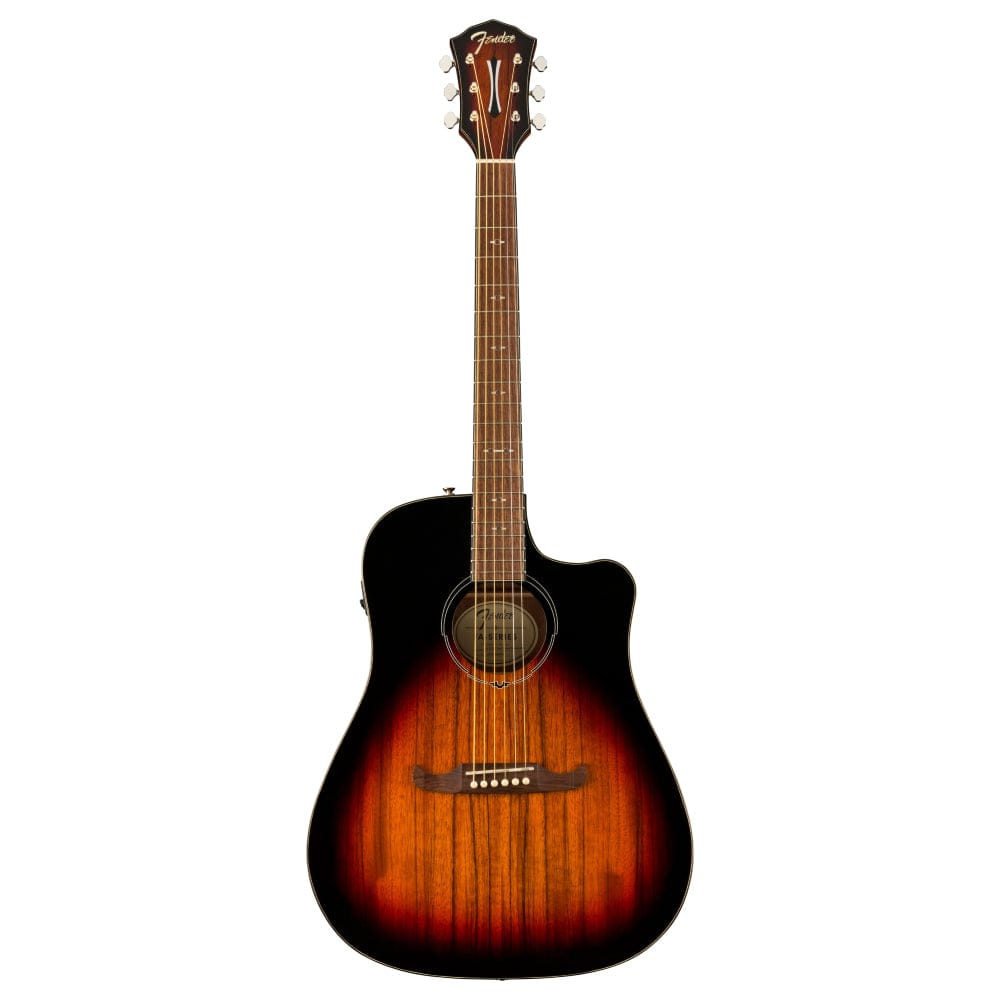 fender electro acoustic guitars 3ts fender limited edition fa-325ce dao exotic dreadnought electro acoustic guitar #color_3-tone-sunburst
