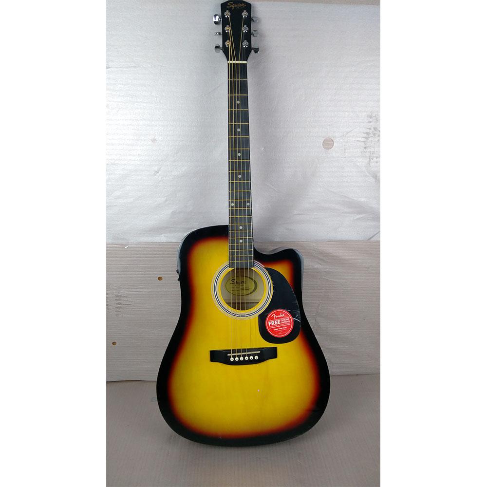 fender electro acoustic guitars 449573 fender sa105ce electro - acoustic guitar - sunburst - open box b stock #barcode_449573