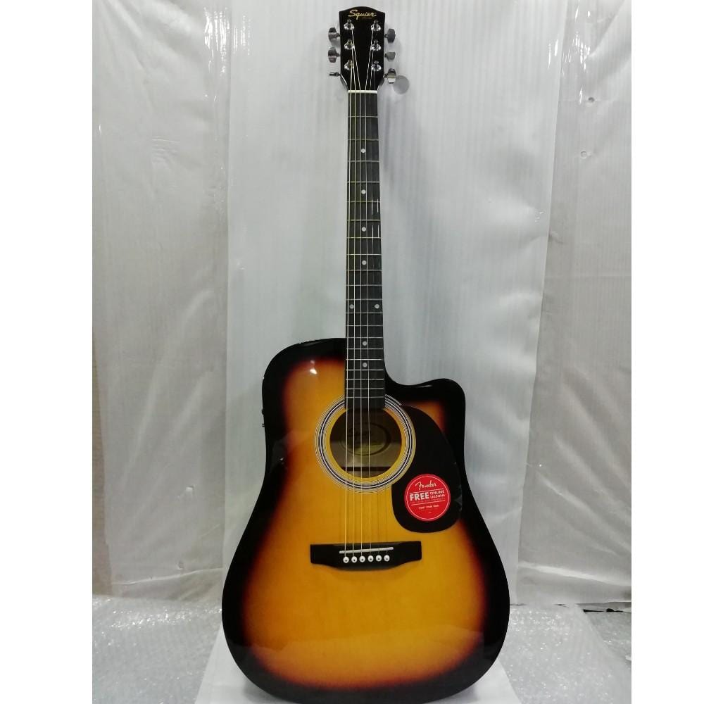 fender electro acoustic guitars 456587 fender sa105ce electro - acoustic guitar - sunburst - open box b stock #barcode_456587