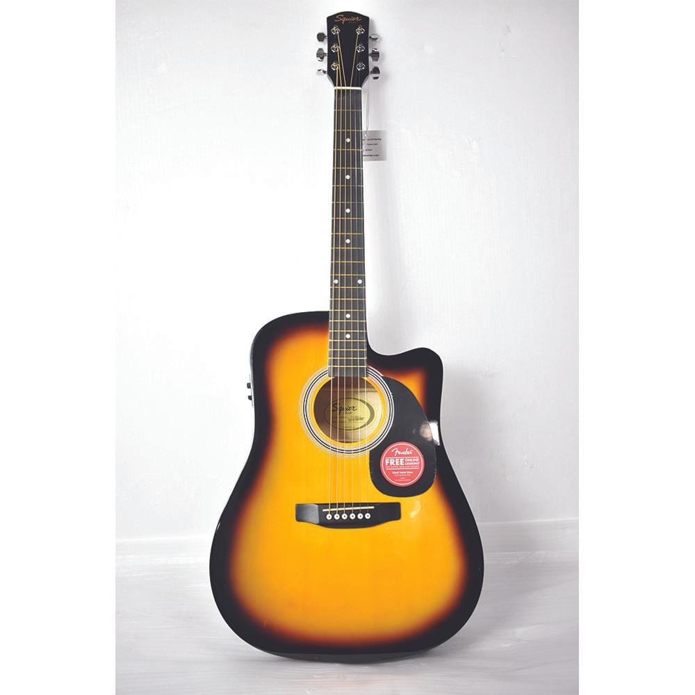 fender electro acoustic guitars 475480 fender sa105ce electro - acoustic guitar - sunburst - open box b stock #barcode_475480