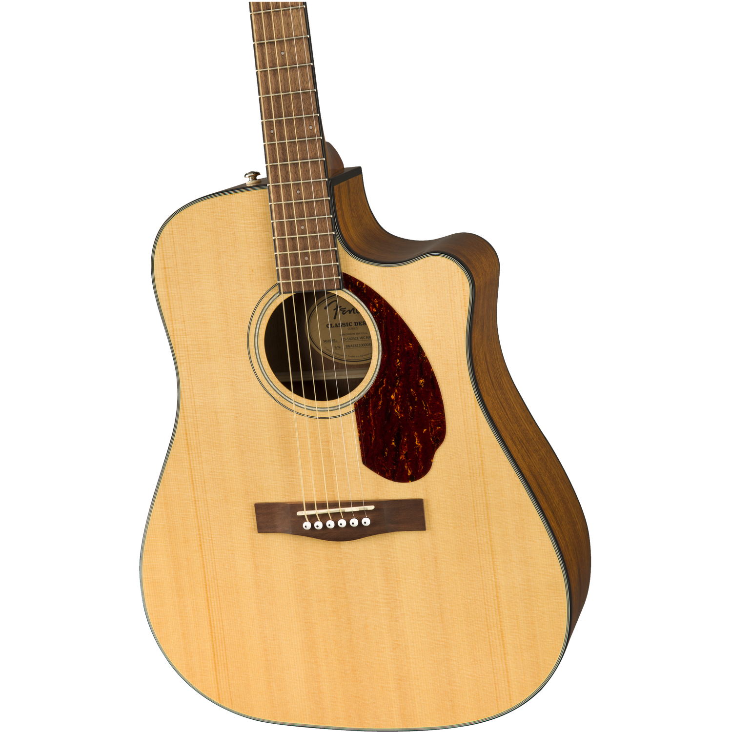 Fender Electro Acoustic Guitars Fender CD-140SCE Electro-Acoustic Guitar with Case #color_natural
