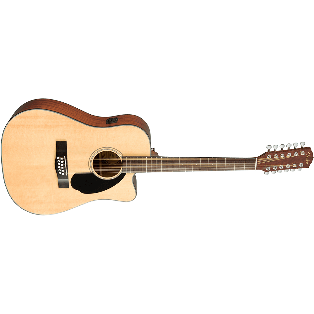 fender electro acoustic guitars fender cd-60sce 12-string electro acoustic dreadnaught guitar - natural