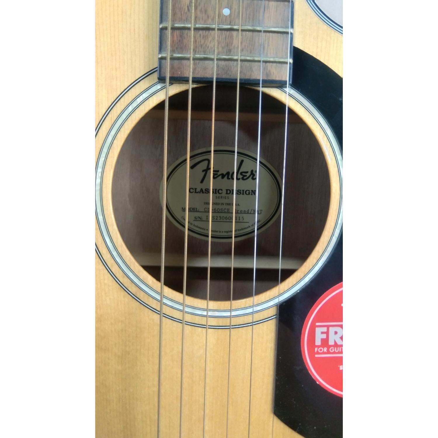 Fender Electro Acoustic Guitars Fender CD-60SCE Dreadnought Electro-Acoustic Guitar - Open Box