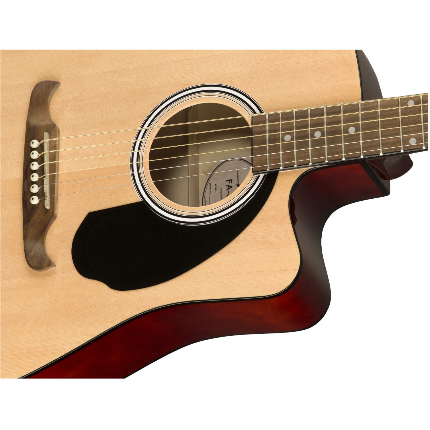Fender Electro Acoustic Guitars Fender FA-125CE Dreadnought Cutaway Electro Acoustic Guitar #color_natural,type_bundle