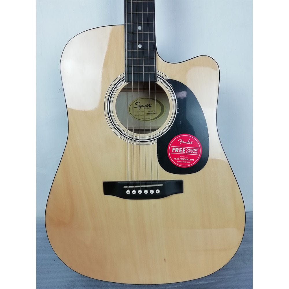 fender electro acoustic guitars fender sa105ce electro - acoustic guitar - natural - open box b stock