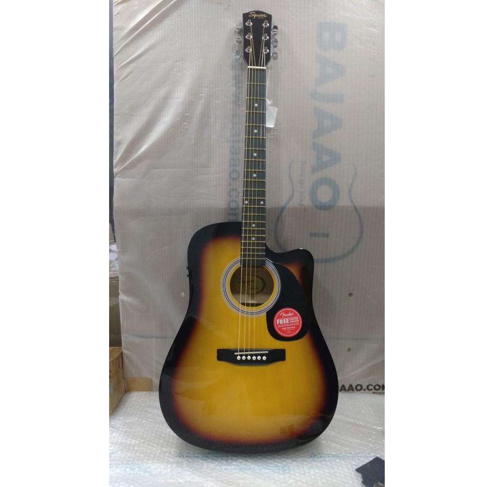 fender electro acoustic guitars fender sa105ce electro - acoustic guitar - sunburst - open box b stock #barcode_475488