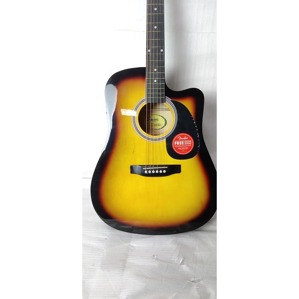 fender electro acoustic guitars fender sa105ce electro - acoustic guitar - sunburst - open box b stock #barcode_391656