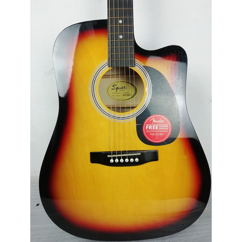 fender electro acoustic guitars fender sa105ce electro - acoustic guitar - sunburst - open box b stock #barcode_202101707467