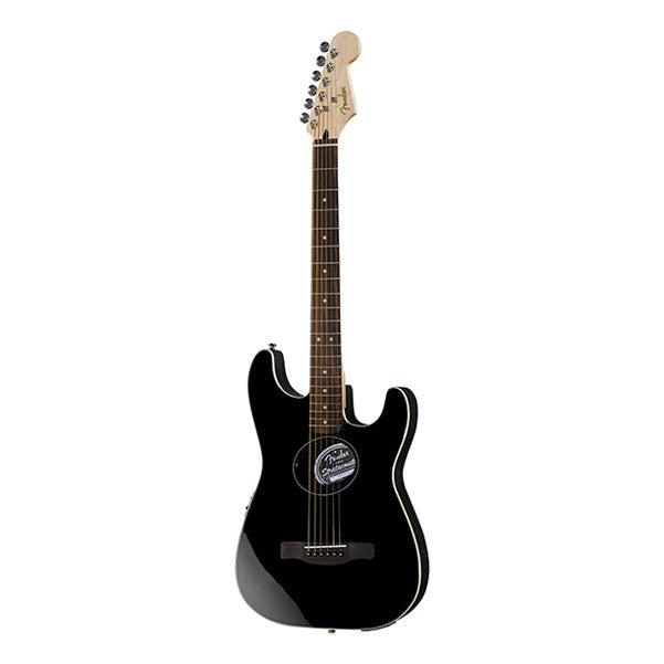 fender electro acoustic guitars fender standard stratacoustic cutaway electro acoustic guitar - black