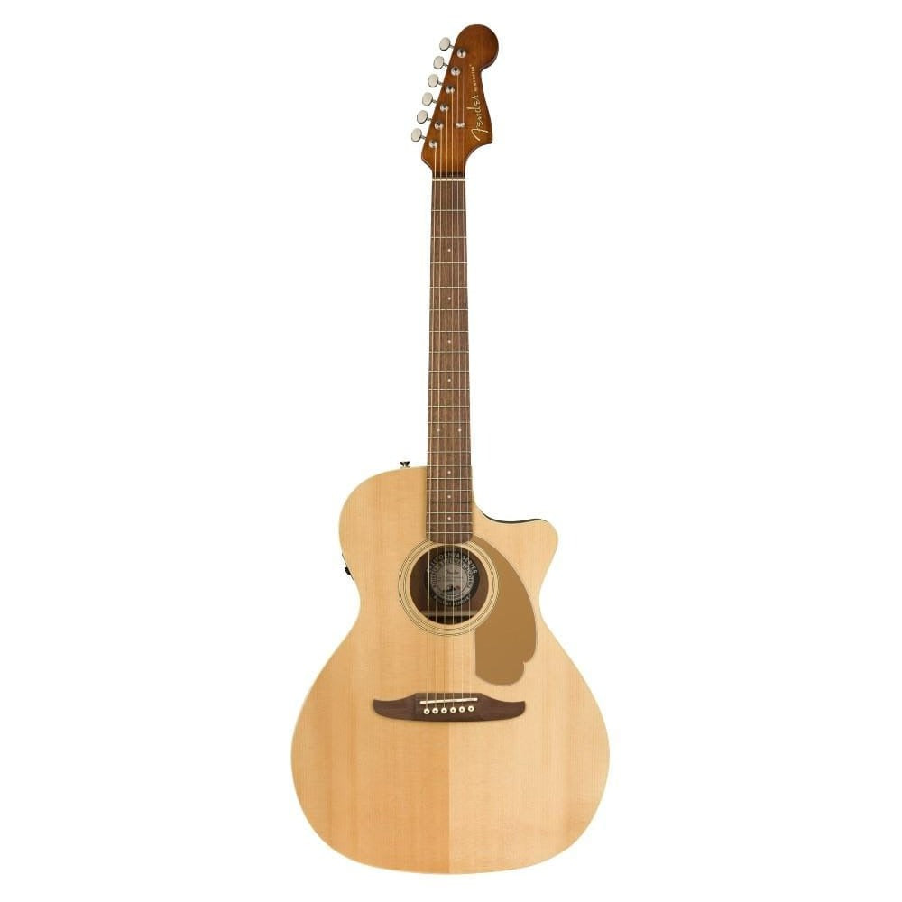 fender electro acoustic guitars natural fender newporter player 6 string electro-acoustic guitar - walnut fretboard