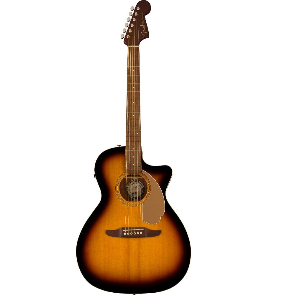 fender electro acoustic guitars sunburst fender newporter player 6 string electro-acoustic guitar - walnut fretboard