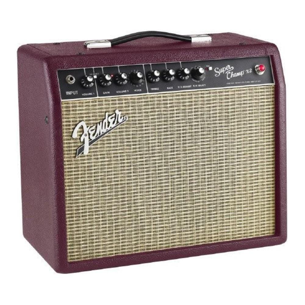 fender guitar amplifiers fender super champ tube combo amp with celestion g10 greenback - wine red