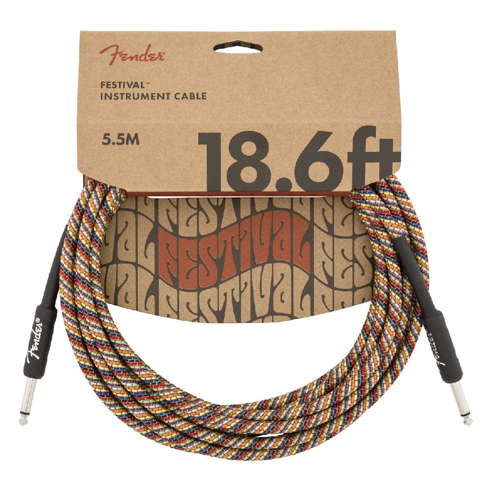 fender guitar cables 18.6ft fender festival instrument cable - rainbow #size_18.6ft