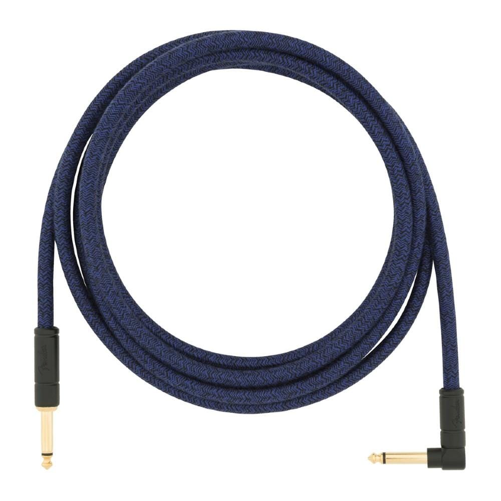 fender guitar cables fender 10ft angled festival instrument cable - blue dream