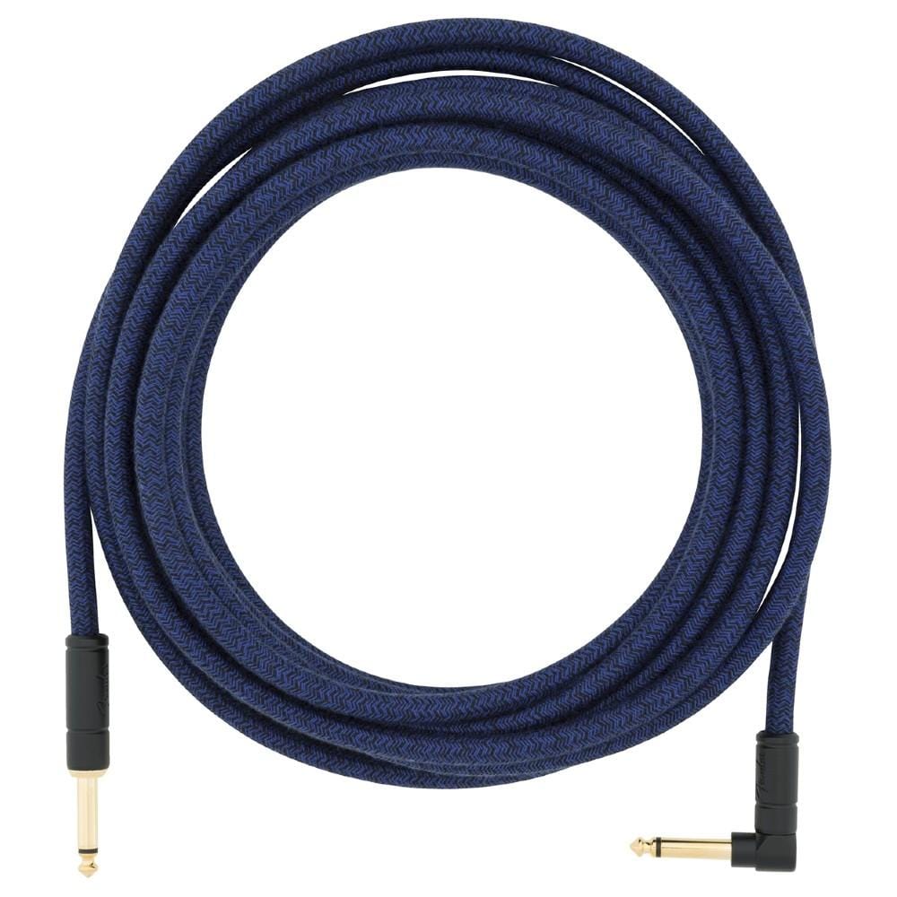 fender guitar cables fender 18.6ft angled festival instrument cable- blue
