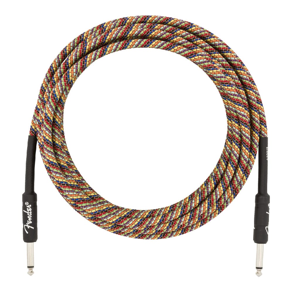 fender guitar cables fender festival instrument cable - rainbow #size_18.6ft