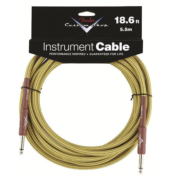 fender guitar cables fender fg186t custom shop 18.6-foot instrument cable tweed