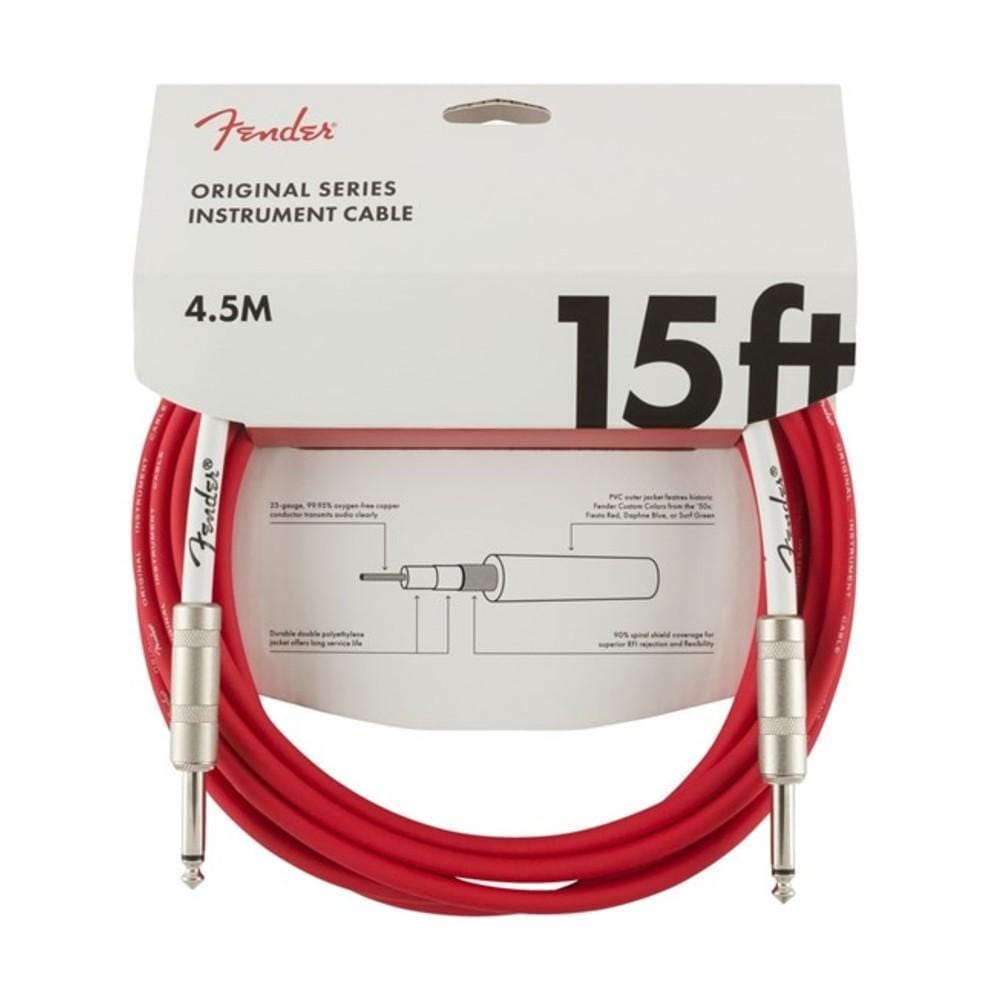 fender guitar cables fiesta red fender original series instrument cable - 15ft