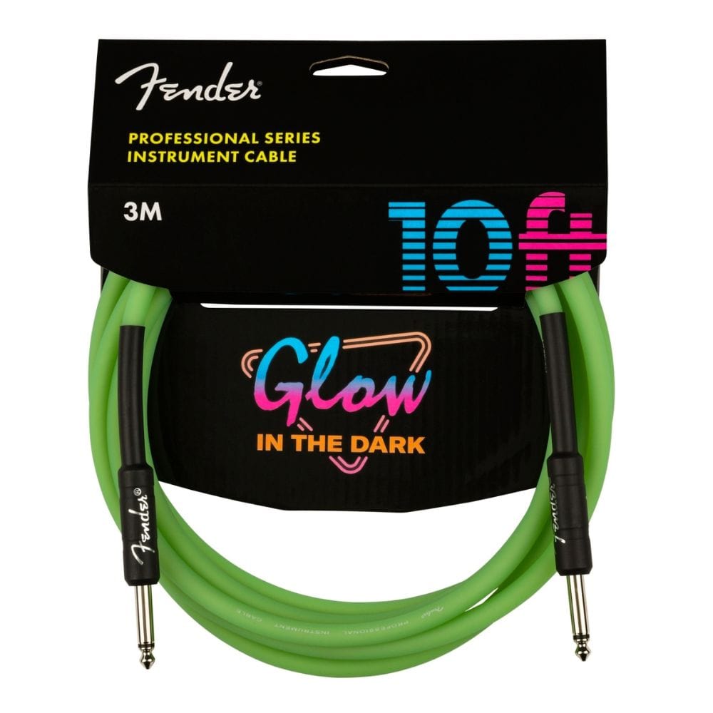 fender guitar cables green fender professional series glow in the dark cables