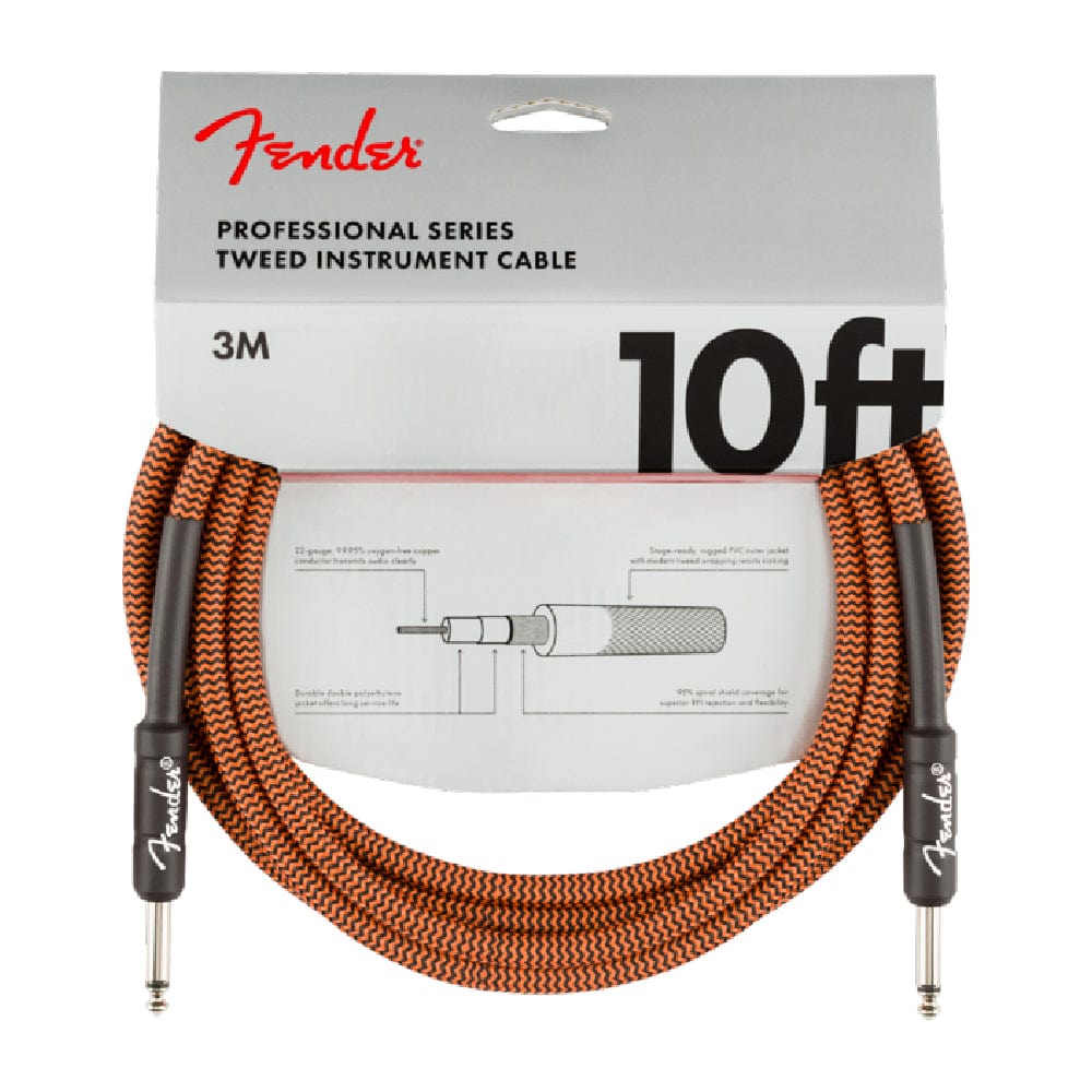 fender guitar cables orange black fender professional series 10ft instrument cable