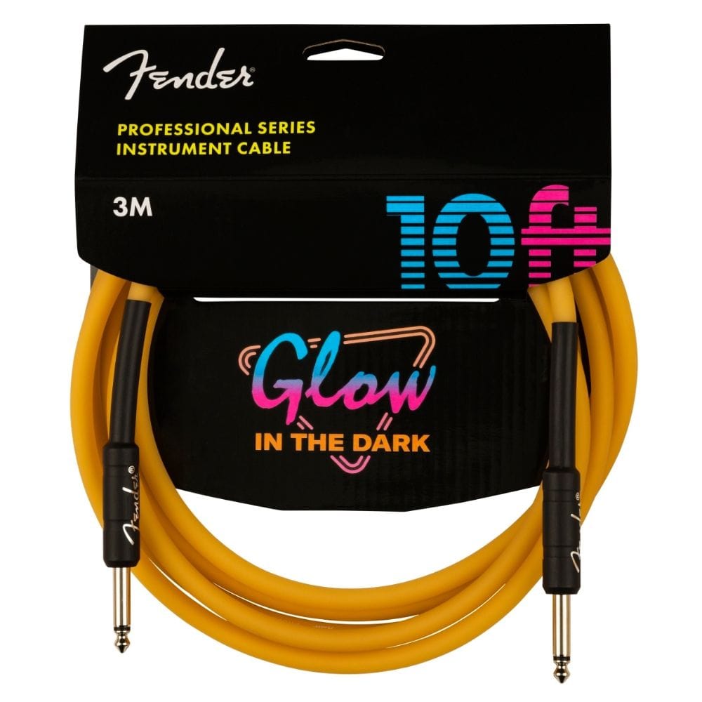 fender guitar cables orange fender professional series glow in the dark cables #color_orange
