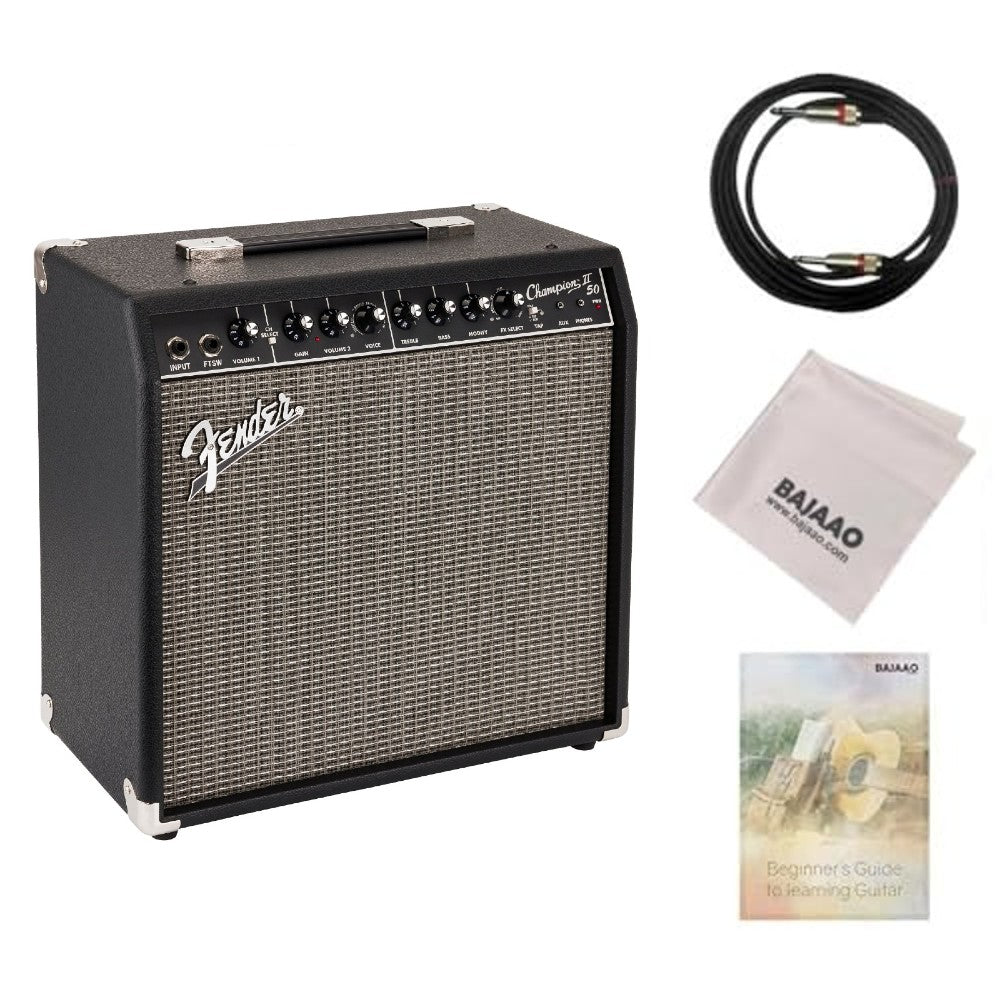 Fender Guitar Combo Amplifiers Bundle Fender Champion II 50W Combo Guitar Amplifier
