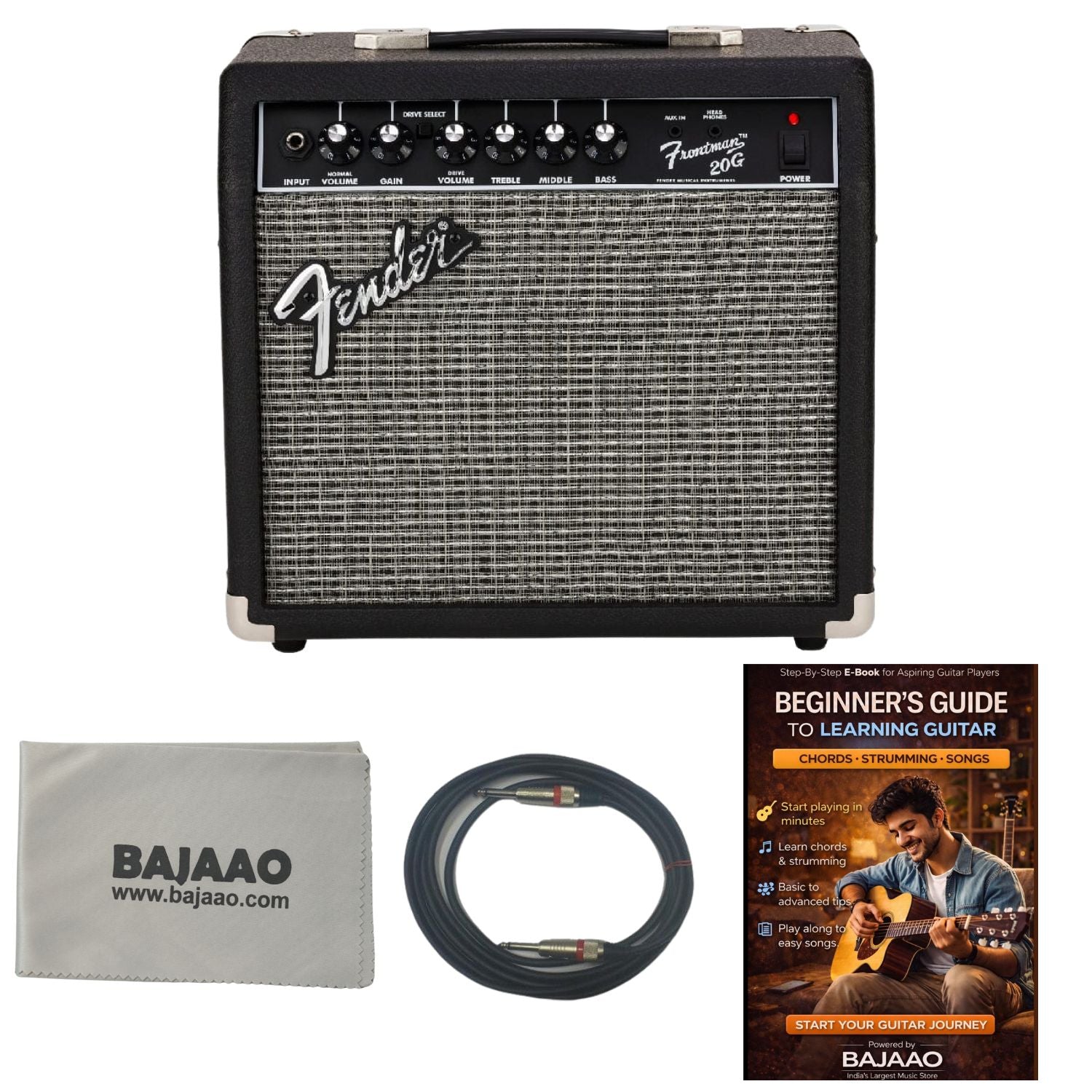 Fender Guitar Combo Amplifiers Bundle Fender Frontman 20G Combo Guitar Amplifier#type_bundle
