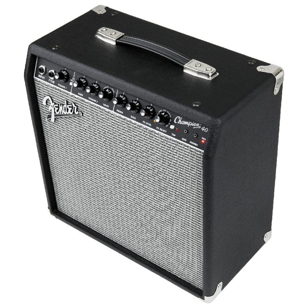 fender guitar combo amplifiers fender champion 40 watts guitar combo amplifier with cable, polishing cloth & e-book