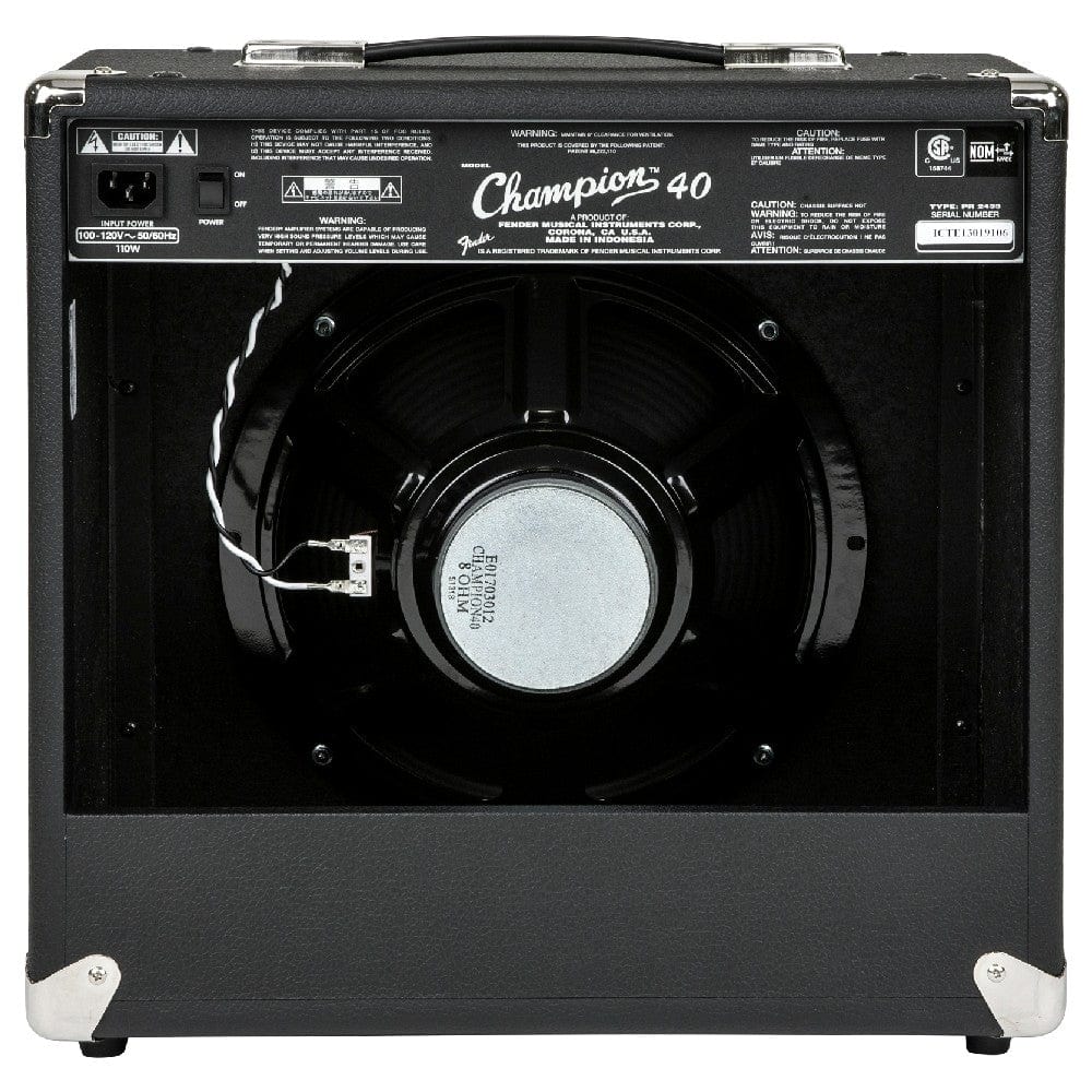 fender guitar combo amplifiers fender champion 40 watts guitar combo amplifier with cable, polishing cloth & e-book