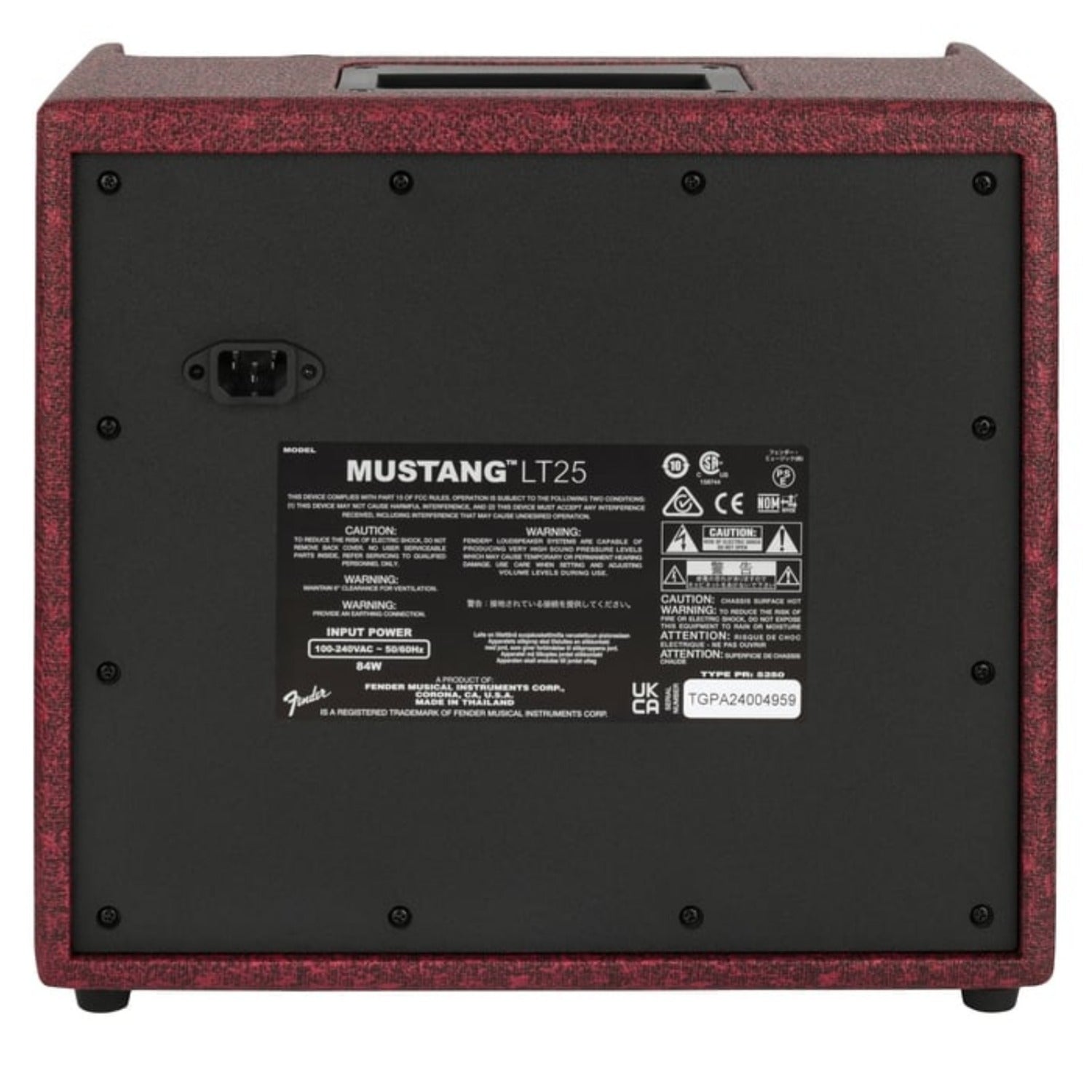 Fender Guitar Combo Amplifiers Wine Red Fender Mustang LT25 25 Watts Combo Guitar Amplifier