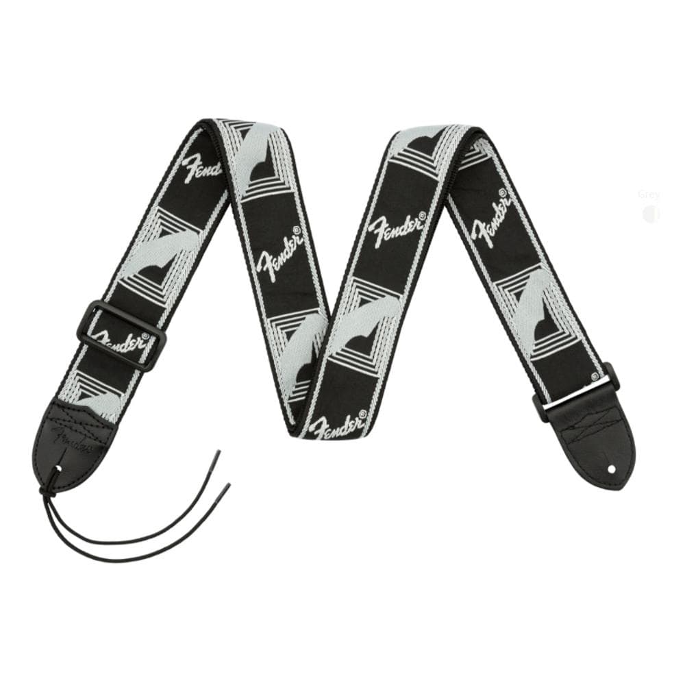 fender guitar straps black/light grey/dark grey fender 2 inch monogrammed guitar straps - black/light grey/dark grey #color_black-light-grey-dark-grey
