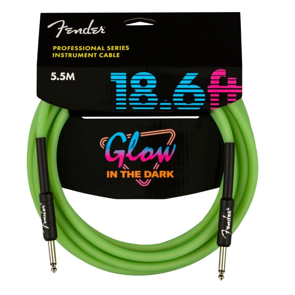 fender instrument cables fender professional series glow in the dark cables #color_green