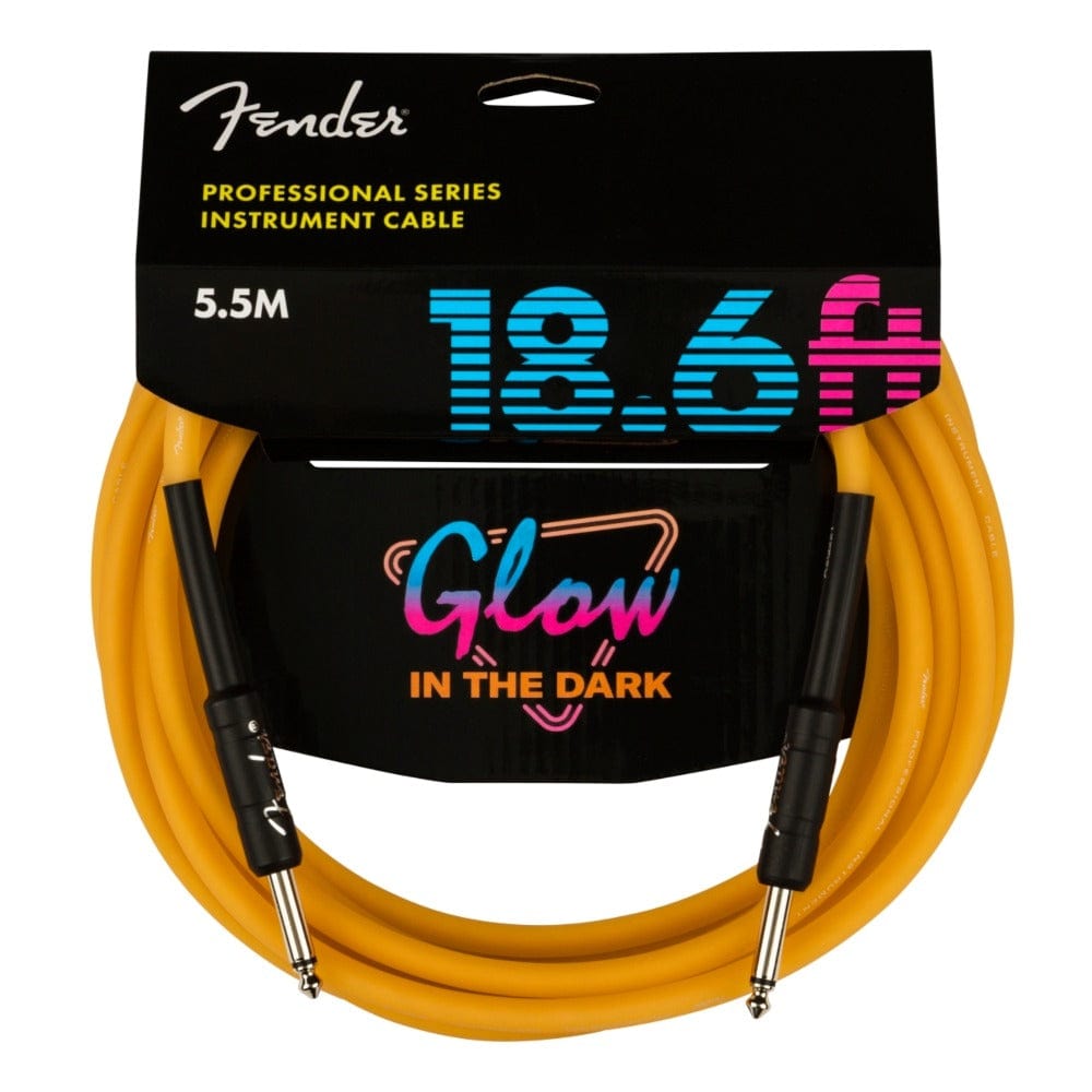 fender instrument cables fender professional series glow in the dark cables #color_orange