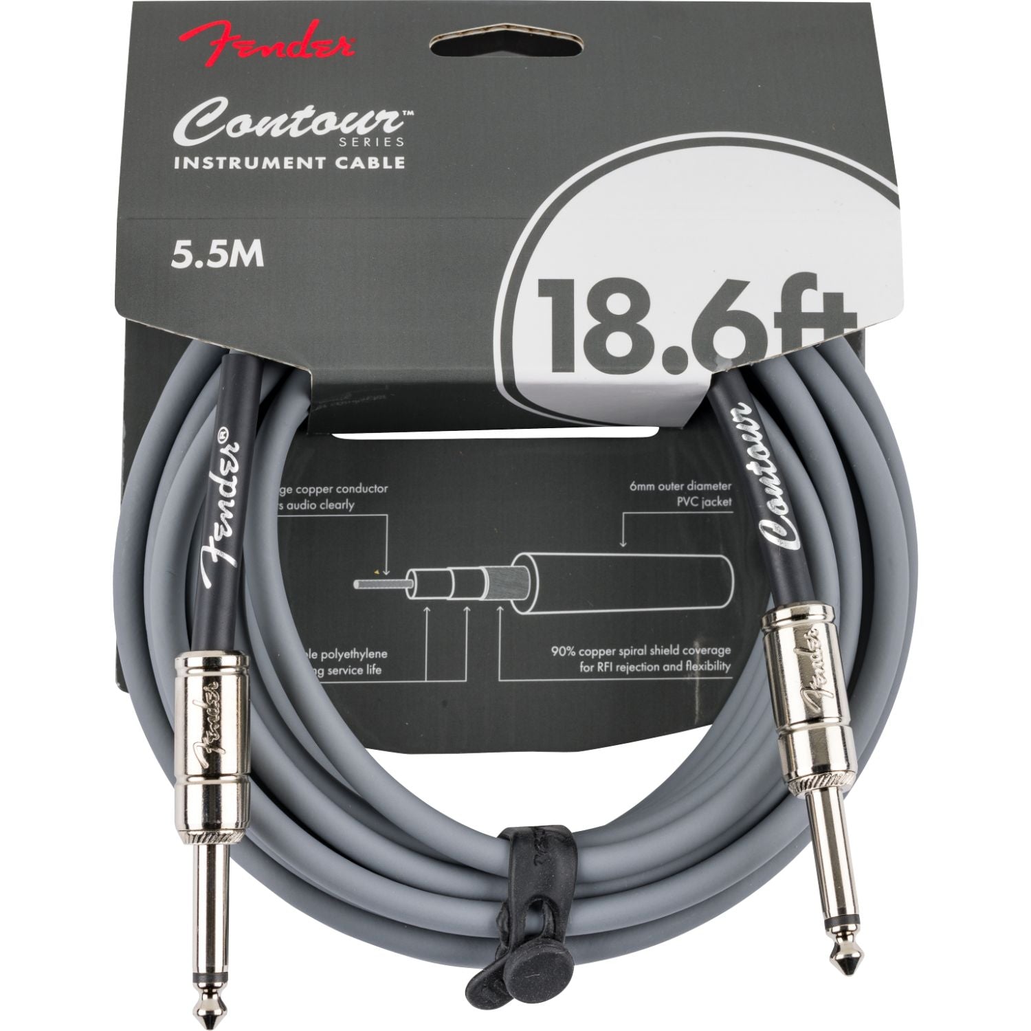 Fender Instrument Cables Inca Silver Fender Contour 18.6' Instrument Cable