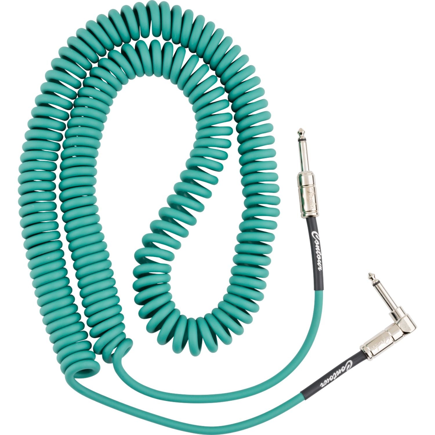 Fender Instrument Cables Sherwood Green Fender Contour 30' Coiled Instrument Cable
