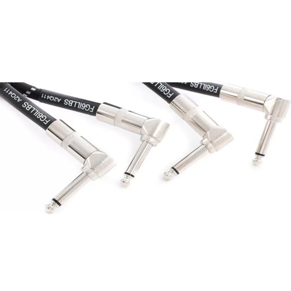fender patch cables fender custom shop black tweed 6inch 2 pack patch cables