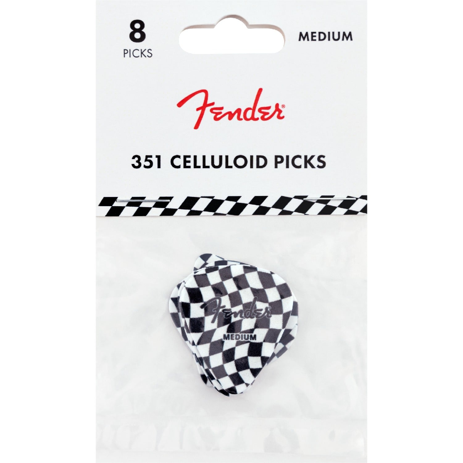 Fender Picks Fender Checker 351 Celluloid Melody Medium Picks