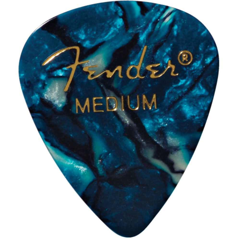 Fender Picks Ocean Turquoise Fender Premium Celluloid 351 Shape Picks - Pack of 12