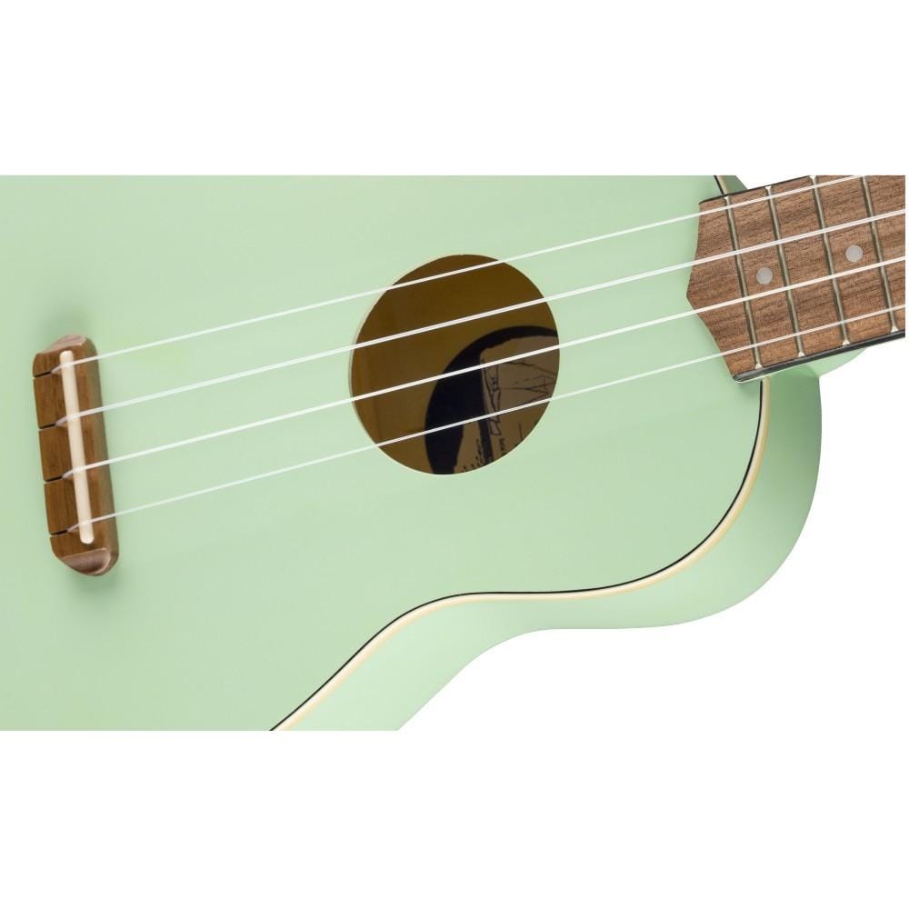fender soprano ukuleles fender venice soprano ukulele #color_surf-green,fingerboard_walnut
