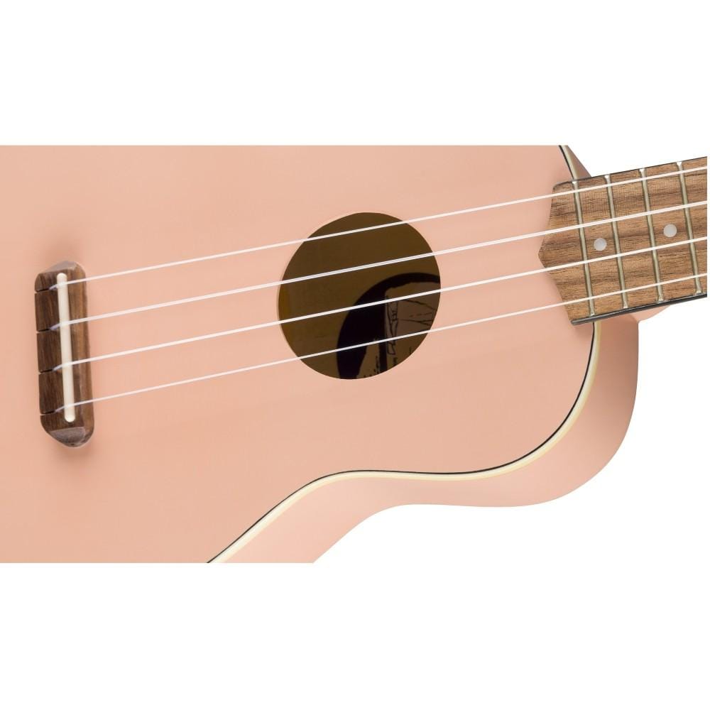 fender soprano ukuleles fender venice soprano ukulele #color_shell-pink,fingerboard_walnut