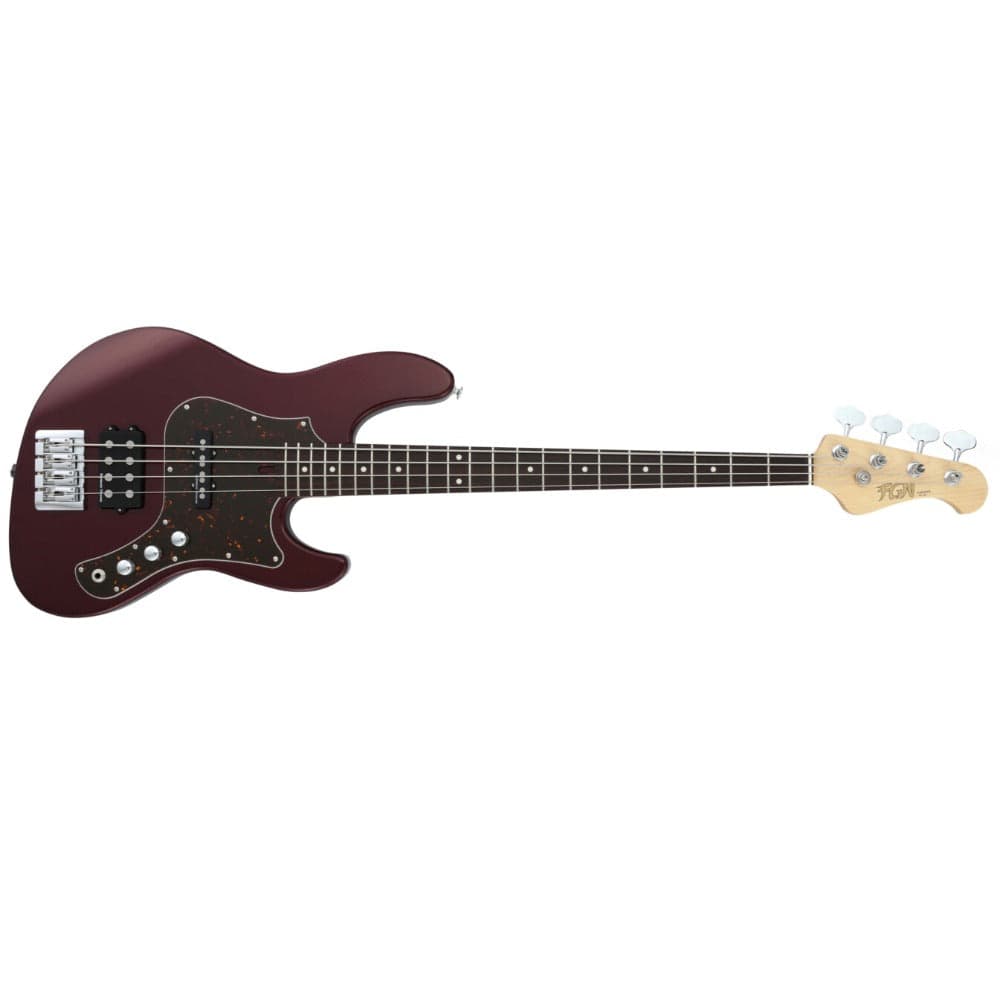fgn bass guitars fgn jmj2alr mighty jazz series j standard/boundary 4 string electric bass guitar #color_azuki-metallic