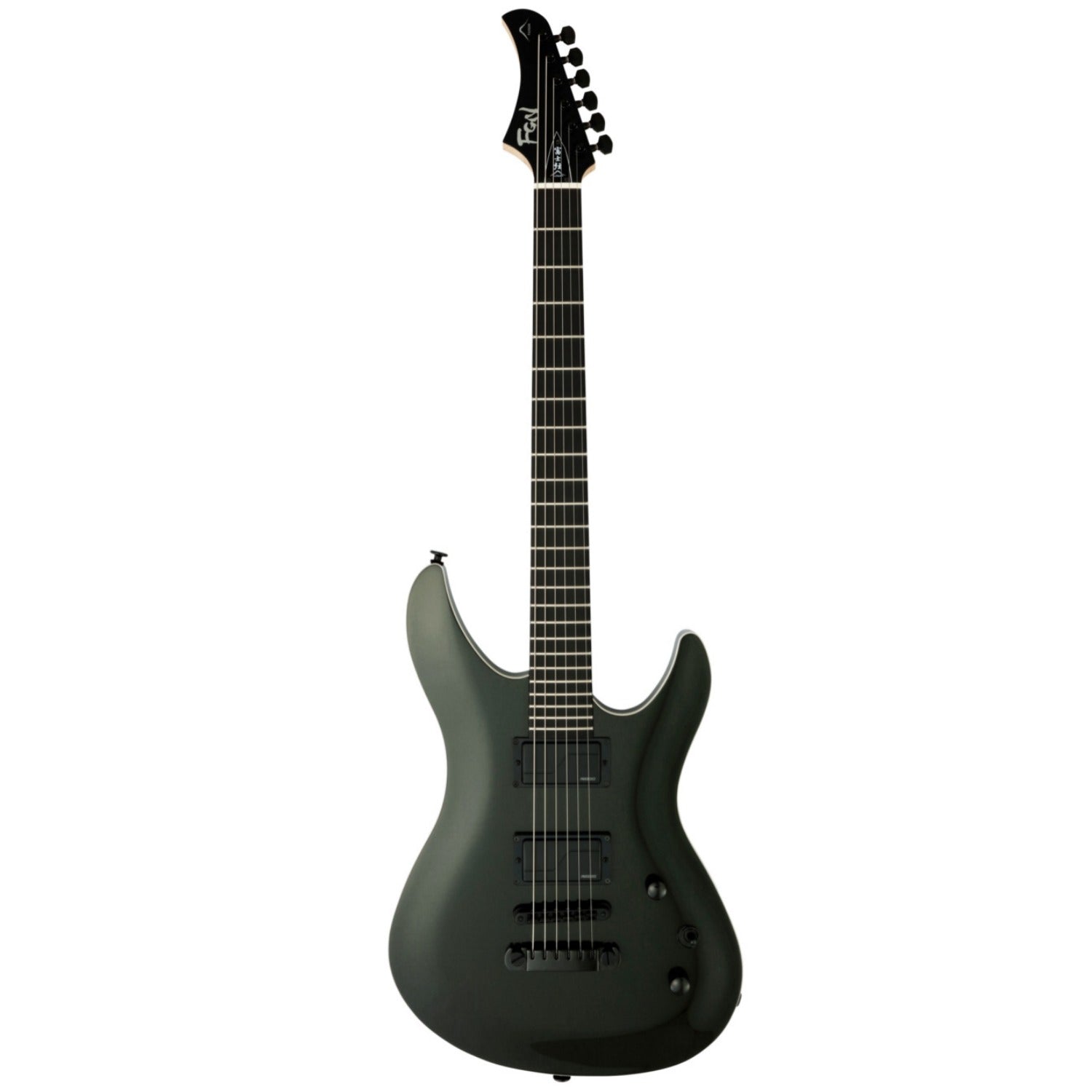FGN Electric Guitars Graphite Green Metallic FGN JMY3-ASH-E Mythic 6 String Electric Guitar - Made in Japan