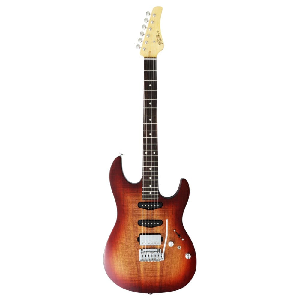 fgn electric guitars koa natural burst fgn jos2duew2r odyssey series j standard/boundary 6 string electric guitar
