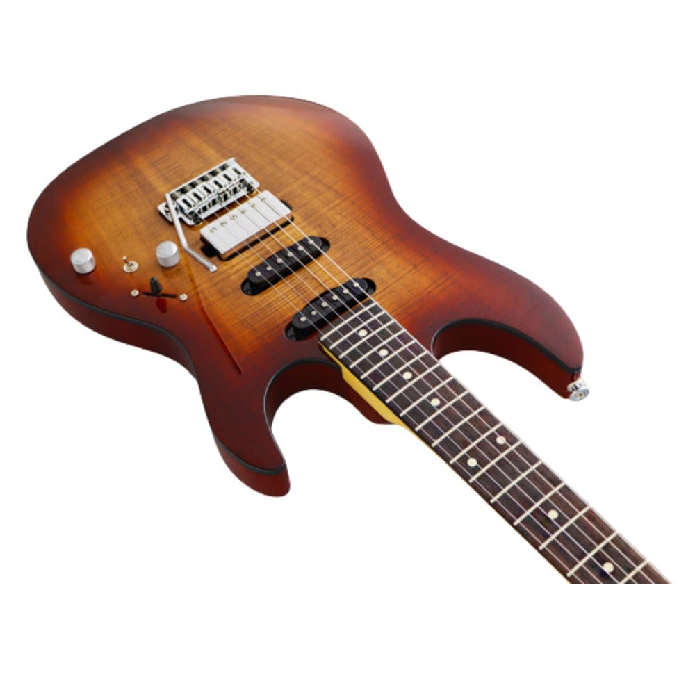 fgn electric guitars koa natural burst fgn jos2duew2r odyssey series j standard/boundary 6 string electric guitar