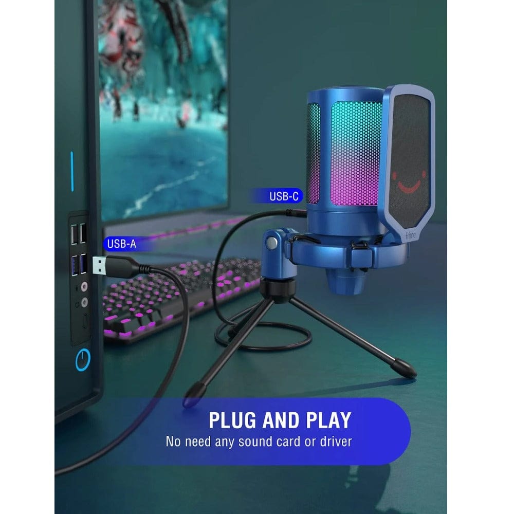 fifine condenser microphones blue fifine a6v usb gaming microphone