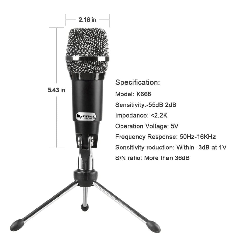 fifine condenser microphones fifin k668 usb condenser microphone