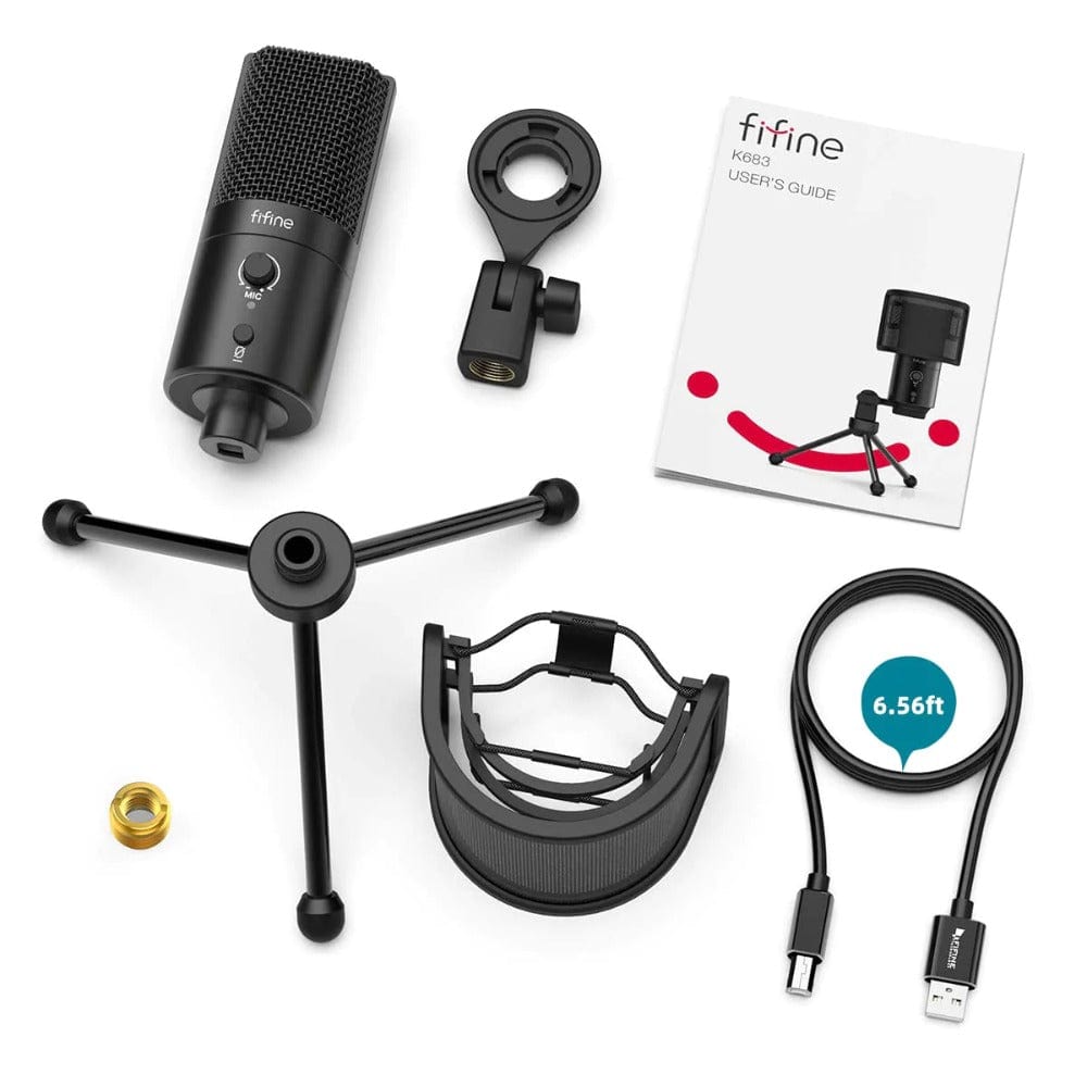 fifine condenser microphones fifine k683a usb-c plug desktop condenser microphone
