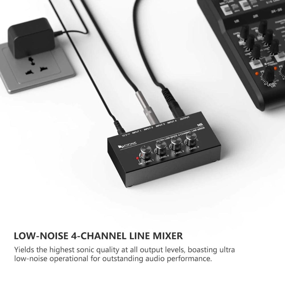fifine headphone amplifiers fifine n5 4 channel line headphone amplifier mixer