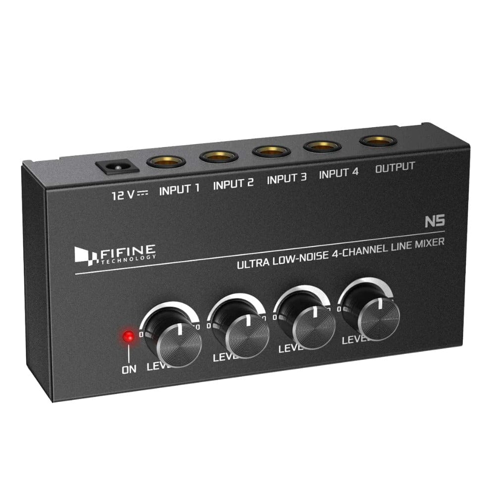 fifine headphone amplifiers fifine n5 4 channel line headphone amplifier mixer