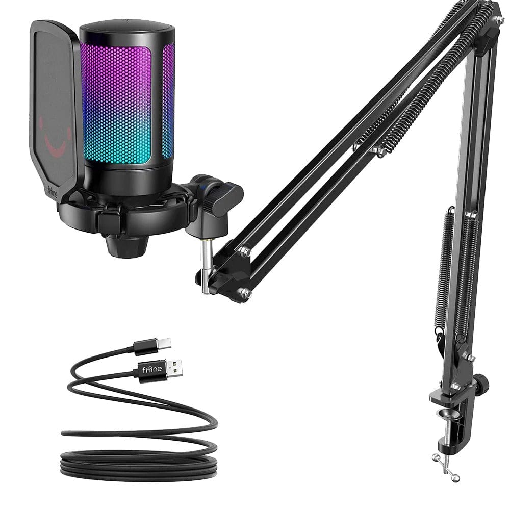 fifine usb microphones fifine a6t ampligame gaming usb microphone kit